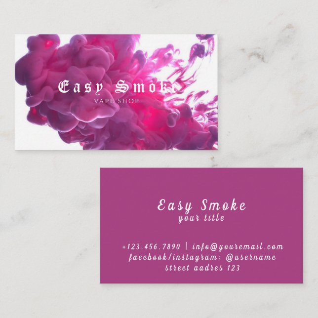 Corolful Smoke Vape Shop Business Card (Front/Back)