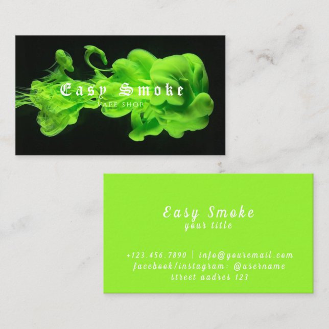 Corolful Smoke Vape Shop Business Card (Front/Back)