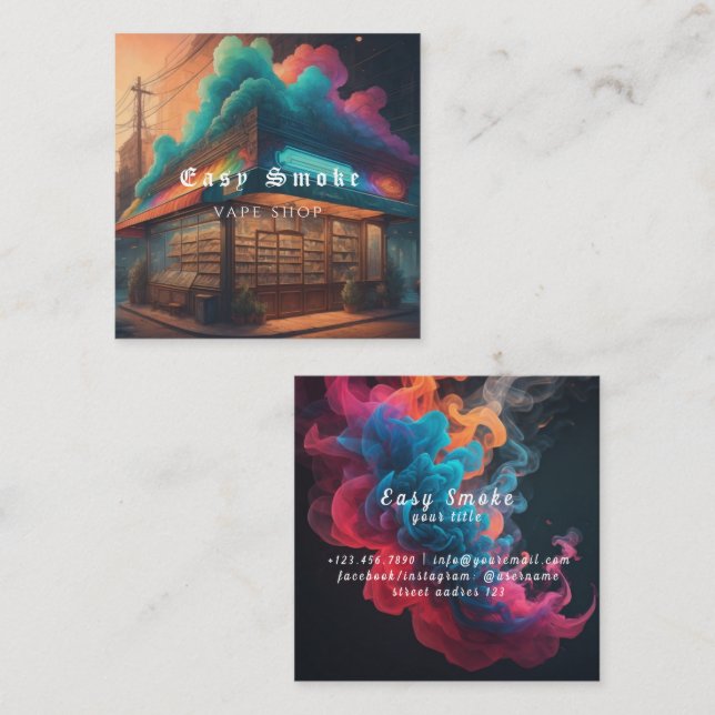 Corolful Smoke Vape Shop Business Card (Front/Back)