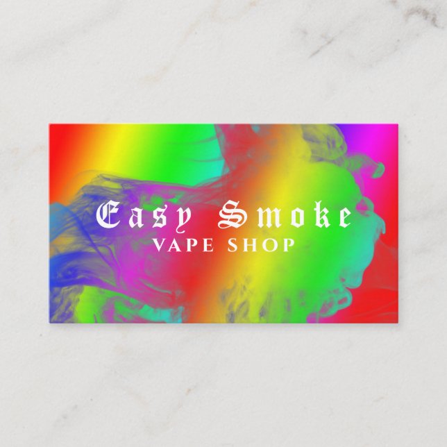 Corolful Smoke Vape Shop Business Card (Front)