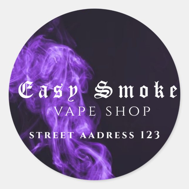 Corolful Smoke Vape Shop Classic Round Sticker (Front)