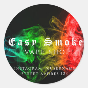 Corolful Smoke Vape Shop Classic Round Sticker