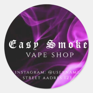 Corolful Smoke Vape Shop Classic Round Sticker