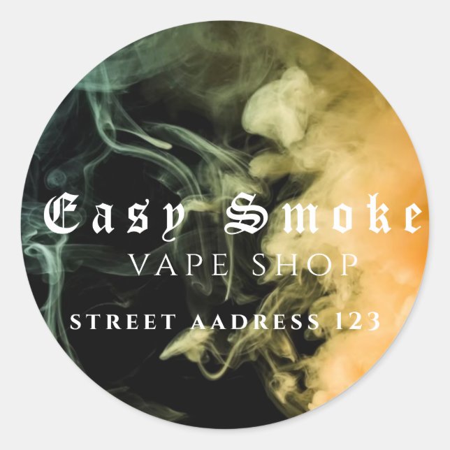 Corolful Smoke Vape Shop Classic Round Sticker (Front)