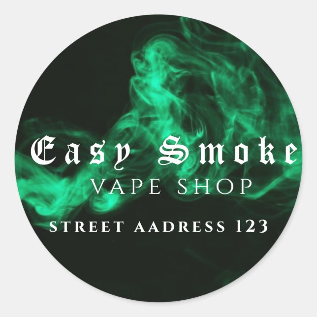 Corolful Smoke Vape Shop Classic Round Sticker (Front)