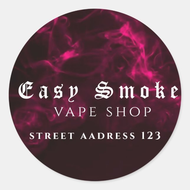 Corolful Smoke Vape Shop Classic Round Sticker (Front)