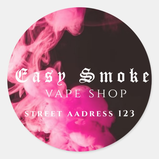 Corolful Smoke Vape Shop Classic Round Sticker (Front)