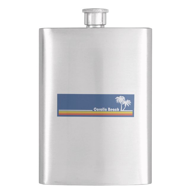 Corolla Beach North Carolina Hip Flask (Front)