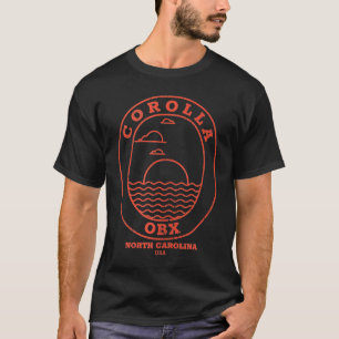 Corolla NC Summertime Vacationing Oval Sunrise Tan T-Shirt