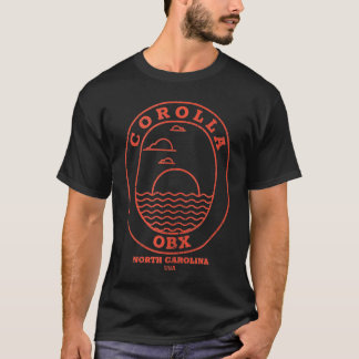 Corolla NC Summertime Vacationing Oval Sunrise Tan T-Shirt