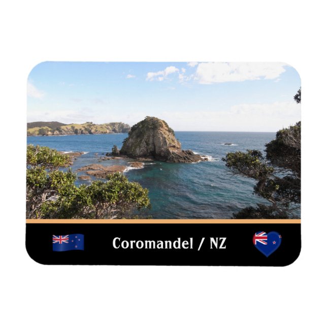 Coromandel Coast, Island & Pacific / New Zealand Magnet (Horizontal)