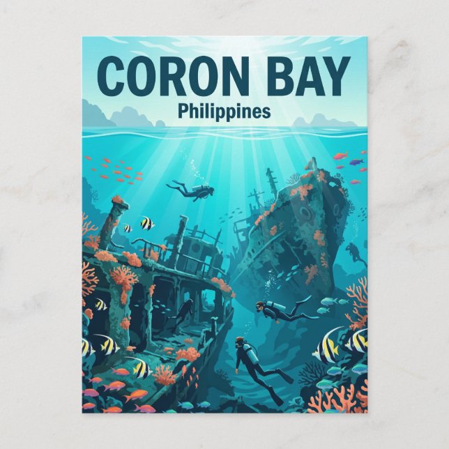 Coron Bay Philippines Postcard (Front)