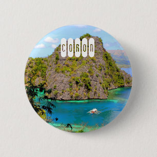 Coron Island in Palawan Philippines 6 Cm Round Badge