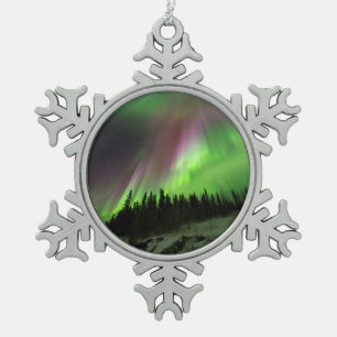 Corona Aurora Snowflake Pewter Christmas Ornament