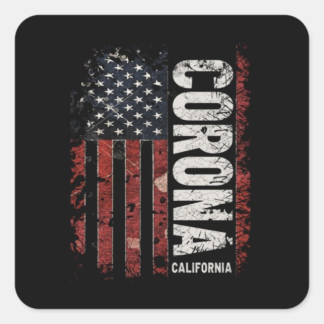 Corona California Square Sticker (Front)