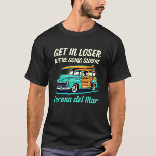 Corona Del Mar Beach Surf Girl Women Men Vintage S T-Shirt