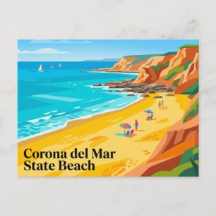 Corona del Mar State Beach California Postcard