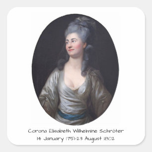 Corona Elisabeth Wilhelmine Schröter Square Sticker