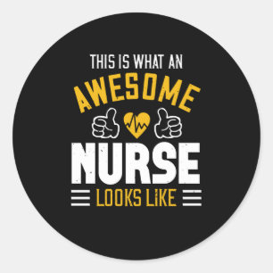 Corona Nurses - Awesome Nurse Classic Round Sticker