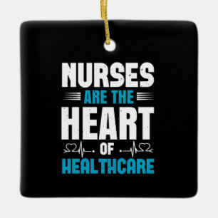 Corona Nurses - Heart Of Health Care Ceramic Ornament