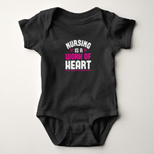 Corona Nurses Nursing Is A Work Of Heart Baby Bodysuit