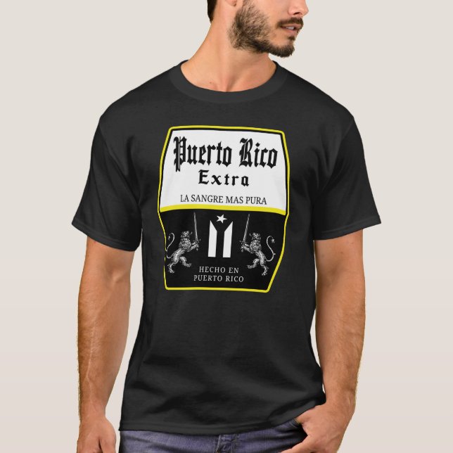 Corona Style Puerto Rico Pride Design T-Shirt (Front)