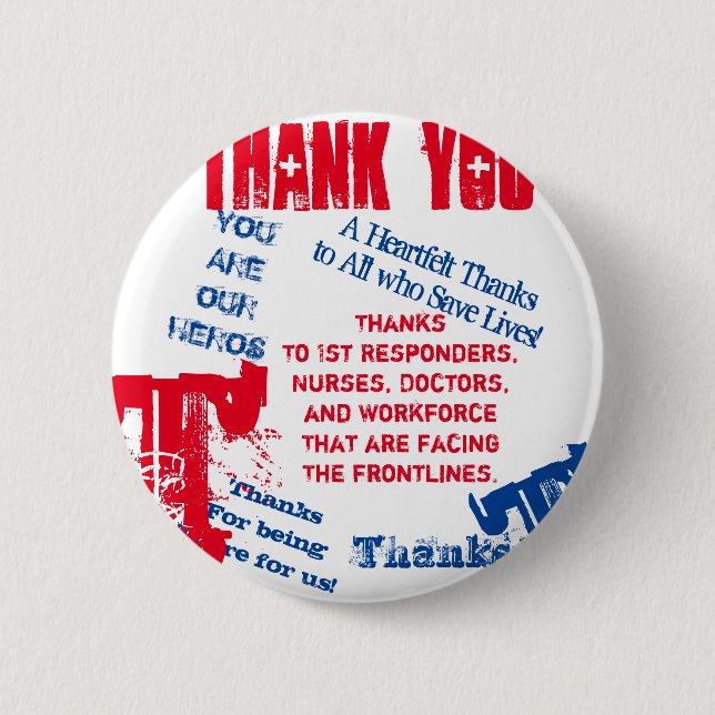 CORONA VIRUS 6 CM ROUND BADGE (Front)