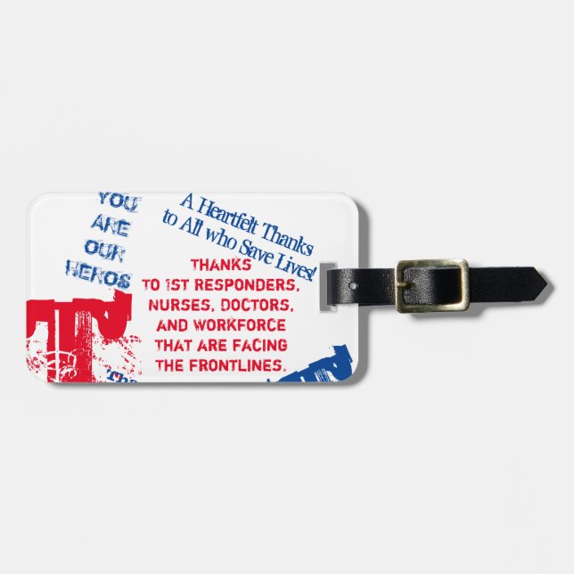 CORONA VIRUS LUGGAGE TAG (Front Horizontal)