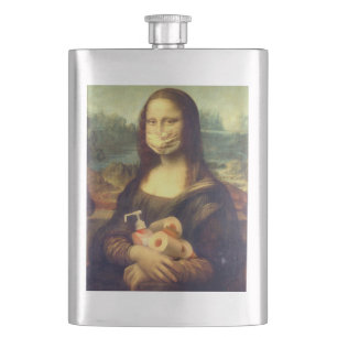 Corona Virus Portrait Hip Flask
