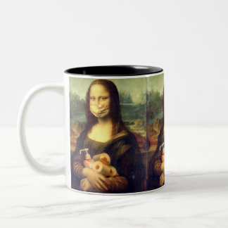 Corona Virus Portrait Two-Tone Coffee Mug