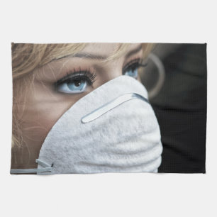 Corona Virus Protective Mask Tea Towel