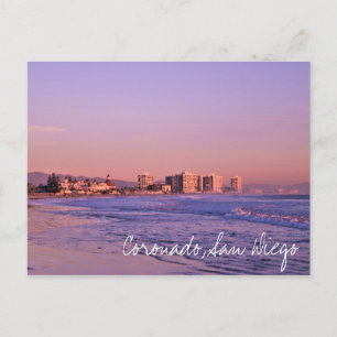 Coronado at Sunset Holiday Postcard