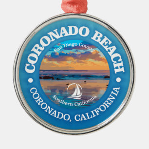 Coronado Beach (C) Metal Ornament