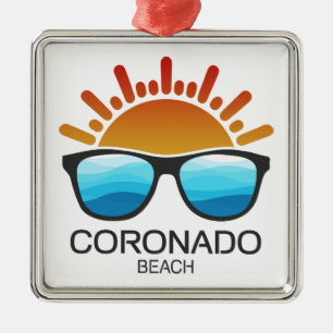Coronado Beach California Sunglasses Metal Ornament