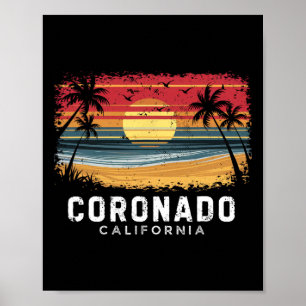 Coronado Beach California Surfboard Beach Poster