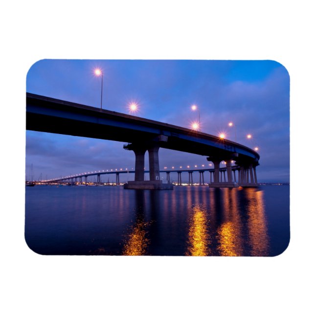 Coronado Bridge at Dusk Magnet (Horizontal)