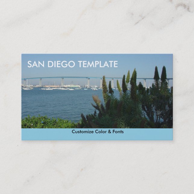 Coronado Bridge San Diego Business Card (Front)