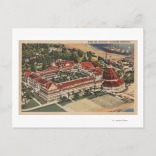 Coronado, CA - Bird's Eye of Hotel del Coronado Postcard