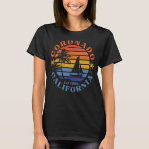 Coronado California Beach Boat Boating Summer Vaca T-Shirt