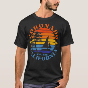 Coronado California Beach Sailboat Summer Vacation T-Shirt