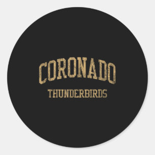 Coronado High School Hs El Paso Tx Vintage Srts Classic Round Sticker