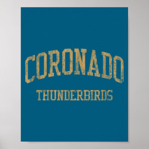Coronado High School Hs El Paso Tx Vintage Srts Poster