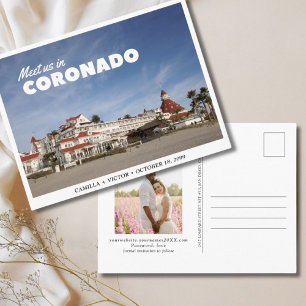 Coronado Hotel Wedding Save the Date Postcard