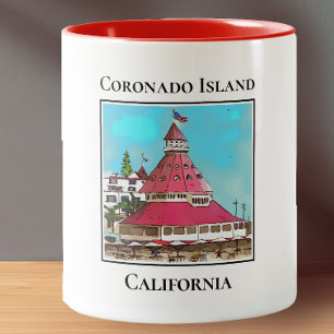 Coronado Island in California Two-Tone Coffee Mug