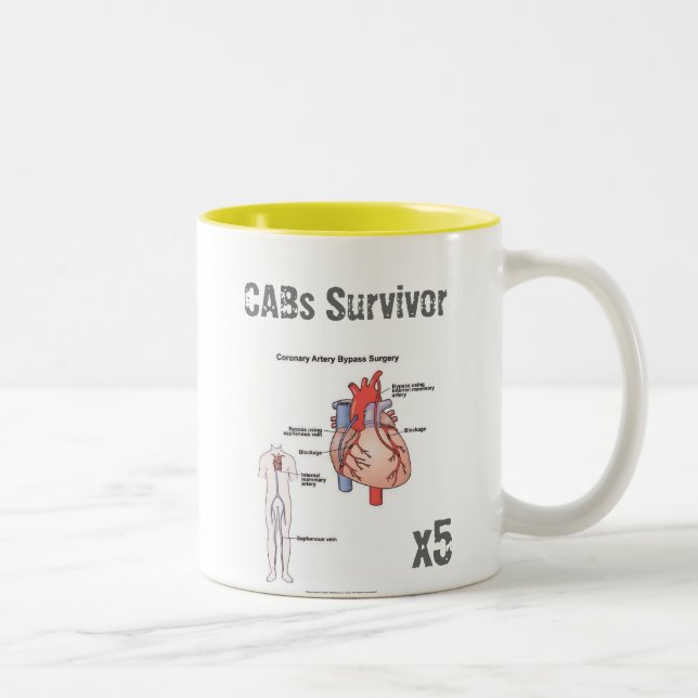 Coronary Bypass Surgery Survivor Mug (Right)