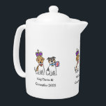 Coronation 2023<br><div class="desc">A commemorative teapot for the historic occasion of King Charles' Coronation , featuring the royal dogs - Bluebell and Beth. Fantastic addition to any street party.</div>