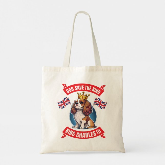 Coronation Cavalier King Charles Tote Bag (Back)