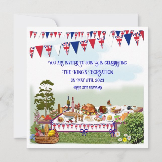 Coronation Celebration Lunch Invitation (Front)