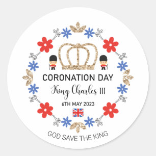 Coronation day 2023 King Charles III Classic Round Classic Round Sticker