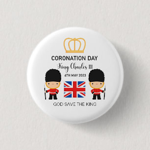 Coronation day 2023 King Charles III Personalised  3 Cm Round Badge